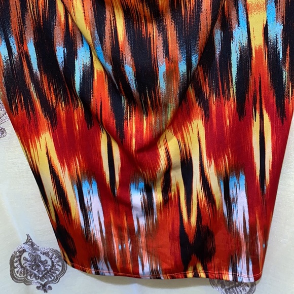 BEADED WESTERN DECOR HALTER DRESS SZ L REAR ELASTIC BACKLESS - Picture 10 of 16